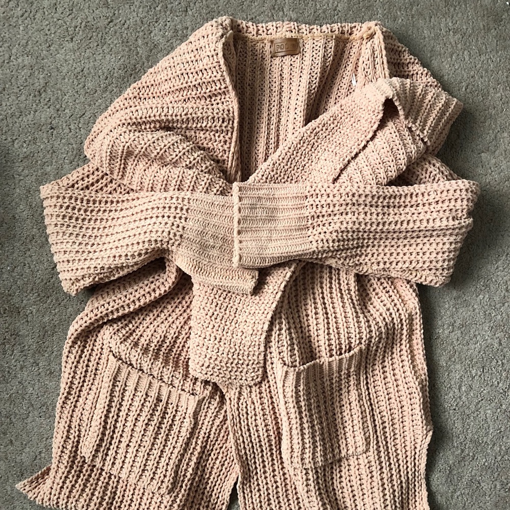 chenille knit sweater shawl